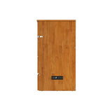 AFI, Northfield Queen Murphy Bed Chest with 6" Mattress, Storage Drawer & Built-in USB Charger, Light Toffee AFI