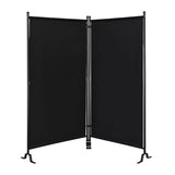 Proman Products - Galaxy II Section Divider, Water Repellent Fabric Room Divider with Black Powder Coated Metal Frame for Indoors or Outdoors, Large 74.25” Width (Black) Proman Products