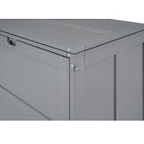 Ball & Cast Murphy Bed Queen,Murphy Bed Cabinet W/Rotable Desk,Wood Hidden Wall Bed W/Storage Cabinet,Folding Bed Frame for Guest Room,Bedroom,Living Room,Gray Ball & Cast