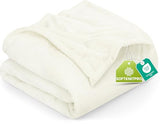 Utopia Bedding Fleece Blanket Queen Size Ivory 300GSM Luxury Fuzzy Soft Anti-Static Microfiber Bed Blanket (90x90 Inch) Utopia Bedding