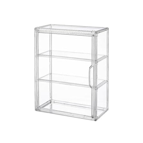 BOHOIDEE 3 Tiers Clear Display Case for Figures, Acrylic Storage Organizers Box with Magnetic Door, Wall-Mounted Dustproof Showcase for Collectibles Action Figure BOHOIDEE