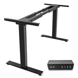 Casaottima Electric Standing Desk Frame, Dual Motor Height Adjustable Table Legs with Memory Presets for Home Office, Stand Up Desk Legs for 40 to 79 inch Desktop, Black Frame Only Casaottima
