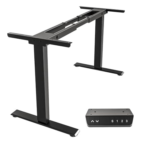 Casaottima Electric Standing Desk Frame, Dual Motor Height Adjustable Table Legs with Memory Presets for Home Office, Stand Up Desk Legs for 40 to 79 inch Desktop, Black Frame Only Casaottima