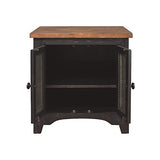 Signature Design by Ashley Valebeck Farmhouse Rectangular End Table with Storage, Distressed Brown & Black Finish Signature Design by Ashley