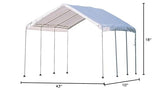 ShelterLogic 10' x 20' MaxAP Canopy Series Compact Outdoor Easy to Assemble Steel Metal Frame Canopy with 50+ UPF Sun Protection and Waterproof Cover, white (23522) ShelterLogic