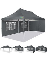 COBIZI 10x20 Pop Up Canopy with Sidewalls,Waterproof & UV50+,Tents for Parties,Outdoor Gazebo for Backyard,Suitable for Weddings, Events,and Markets,Vending Gray COBIZI