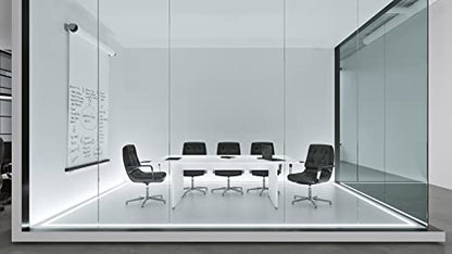 Ford Executive Rectangle Modern Conference Meeting Table - White - WoodArtSupply