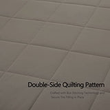 COMFLIVE Down Alternative Blanket with Satin Trim, Twin Size Lightweight Blanket for Bed- Spring Summer Comfort Soft - Moisture Absorption and Removal Treatment 68”x90” (Mocha, Twin) COMFLIVE