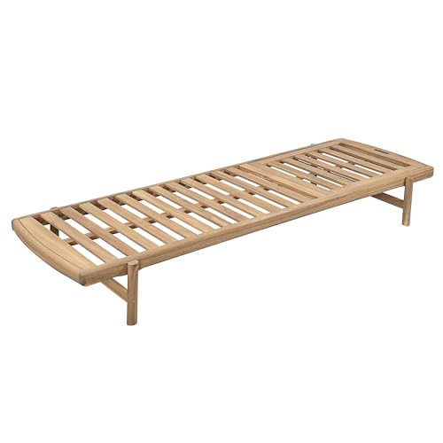 Christopher Knight Home Brolen Acacia Wood Chaise Lounge Chair Outdoor Set of 4, Patio Outdoor Chaise Lounge with Cushions, Adjustable Backrest Lounge Sofa, Wooden Sunbathing Pool Lounger, Teak+Beige