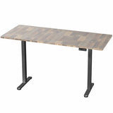 VIVO Electric 71 x 30 inch Standing Desk, Dual Motor Memory Controller Height Adjustment, E2B Series, Solid One-Piece Reclaimed Wood Top Black Frame, DESK-KIT-E2B71P VIVO