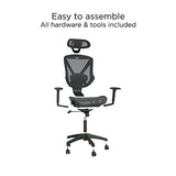 STAPLES Dexley Ergonomic Mesh Office Chair - Adjustable Height, Swivel Tilt, Lumbar Support, Black STAPLES