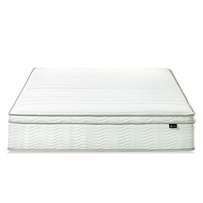 ZINUS 12 Inch Foam and Spring Mattress, Twin, CertiPUR-US Certified Foams, Mattress in A Box, White