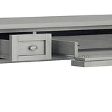 SIMPLIHOME Warm Shaker SOLID WOOD Transitional 48 Inch Wide Desk in Fog Grey, for The Office Desk, Writing Table, Workstation and Study Table SIMPLIHOME