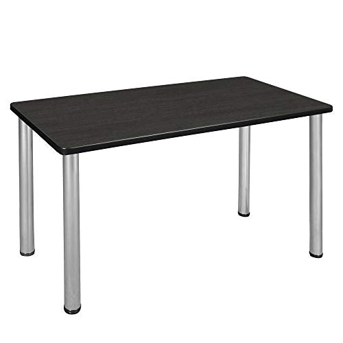 Regency Kee Training Dining Tables, 42" x 24", Ash Grey/Chrome - WoodArtSupply