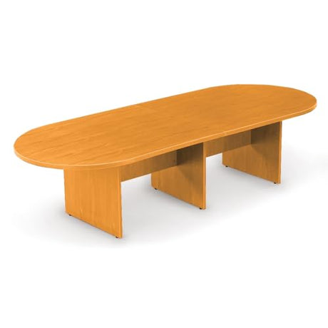 NBF 10L Conference Tables with Eight Seats - Laminate Conference Room Tables - Durable Office Meeting Table - Training Tables for Brainstorming Collaboration Sessions (48"D x 120"W x 29.5"H, Mahogany) nbf signature series
