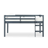 DHP Milton Twin Loft Bed, Space Saving Design, Solid Pine Wood, White Finish DHP