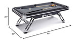 MD Sports 7.5' Titan Drop Pocket Table with Pool Ball and Cue Stick Set MD Sports