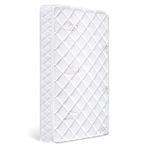 Letmxiu Premium Crib & Toddler Mattress,100% Knitted Fabric, Premium Fleece Surface-Hypoallergenic, 5" Thick Firm Soft Crib Mattress, Non-Toxic - Fits Standard Cribs & Toddler Beds