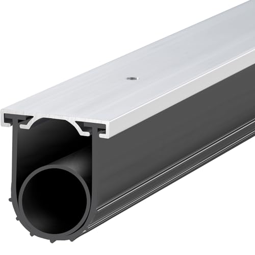 VEVOR Garage Door Seals Bottom Rubber, U Shape +O Ring Combination Garage Door Weather Stripping with Pre-drilled Aluminum Track Retainer Kit, 5/16 inch T-Ends and 3 3/4 inch Width (16 Ft, Black) VEVOR