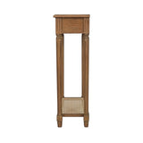 East at Main Lenora Console Table – 23.75” Narrow Entryway Table with Storage & Cane Shelf – Solid Wood Accent Table for Hallways, Foyers, and Small Spaces – French Country & Traditional Style East at Main