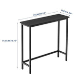 HollyHOME Narrow Console Table, 29.5" Slim Entryway Table, Sofa Stand, Hallway Shelf for Hallway, Bedroom, Living Room, Foyer, Black HollyHOME