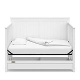 Graco Hadley 5-in-1 Convertible Crib with Drawer (White) – GREENGUARD Gold Certified, Crib with Drawer Combo, Full-Size Nursery Storage Drawer, Converts to Toddler Bed, Daybed Graco