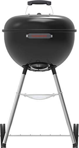 Megamaster Premium Charcoal Grill, 18" Heavy Duty Charcoal Kettle Grill, Outdoor Cooking, Camping Patio, Backyard, Tailgating, Black