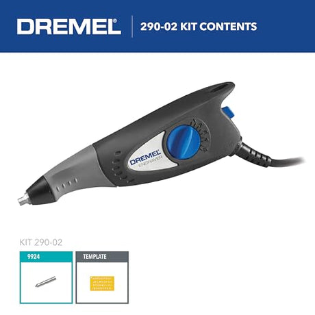 Dremel 120-Volt Engraver Rotary Tool with Stencils - Crafting Machine Perfect for DIY Personalizing and Engraving Leather, Metal, Glass, and Wood , Black, 290-02 Dremel