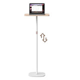 tonchean Portable Standing Desk for Small Spaces, Adjustable Height 18.5" to 47.2" Laptop Stand, Projector Stand for Home Office, Easy Assembly Compact Floor Desk tonchean