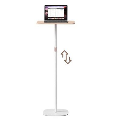 tonchean Portable Standing Desk for Small Spaces, Adjustable Height 18.5" to 47.2" Laptop Stand, Projector Stand for Home Office, Easy Assembly Compact Floor Desk
