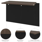 Atlin Designs Contemporary 5 Piece Wood U Shaped Computer Desk in Antigua/Black Atlin Designs