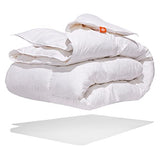 Canadian Down & Feather Co. - All Season White Goose Feather Duvet Comforter Twin Size - 233 TC Shell 100% Cotton - Oeko TEX Certified Canadian Down & Feather Company