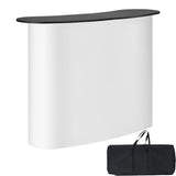 VEVOR Portable Tradeshow Podium Table, 51.18" x 18.31" x 37.4", Display Exhibition Counter Stand Booth Fair with Wall, Foldable Promotion Retail Bar Table Pop Up Podium with Storage Rack, Carrying Bag