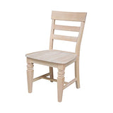 International Concepts Java Chair with Solid Wood Seat, Unfinished IC International Concepts