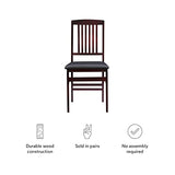 Linon Darwin Mission Back Folding Chair in a Set of Two, Espresso Linon