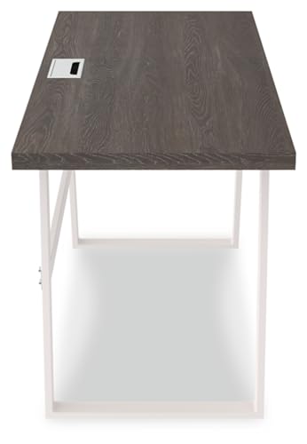 Signature Design by Ashley Dorrinson Modern Farmhouse 47" Home Office Writing Desk, Gray & White - WoodArtSupply