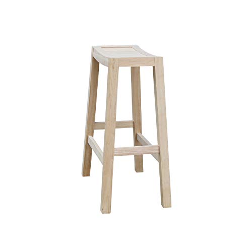 IC International Concepts International Concepts Ranch, 30-Inch, Ready to Finish Stool, Unfinished - WoodArtSupply