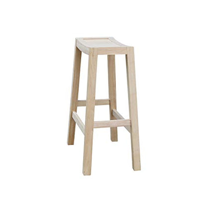 IC International Concepts International Concepts Ranch, 30-Inch, Ready to Finish Stool, Unfinished - WoodArtSupply