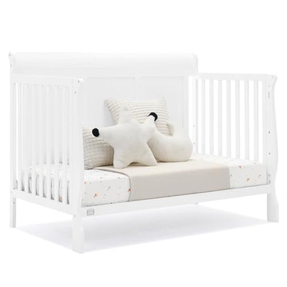 Delta Children Simmons Kids Carter 6-in-1 Convertible Crib - Greenguard Gold Certified, Bianca White