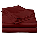 Ready To Rest Super Single Waterbed Sheets, 4 Piece Attached Sheet Set, Fits 18 Inch Deep Mattress, Brushed Microfiber, Ultra Soft and Lightweight (Burgundy) Ready To Rest
