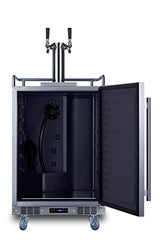 Summit SBC683OSTWIN 24" Wide Built-in or Freestanding Outdoor Beer Kegerator, Dual Tap, Weatherproof, Automatic Defrost, Digital Thermostat, Tap Cool System, Adjustable Shelves, four Casters Summit Appliance