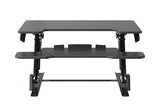 NSY Audio Standing Desk Converter 32 x 24 Inches - Height Adjustable Sit to Stand Riser with Keyboard Tray, Ergonomic Workstation for Home Office, Black NSY Audio