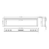 Modern Ember Highmark 72 Inch Smart Linear Electric Fireplace - Premium Flame with 10 Colors, Sleek Hidden Vent Design, Install Recessed in-Wall or Wall-Mount, WiFi and Voice-Enabled Modern Ember