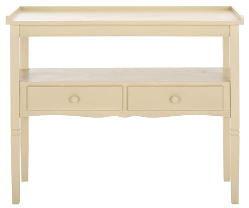 SAFAVIEH Home Collection Araminta Sand 2 Lower Drawer Console Table for Entryway, Living Room, Foyer SAFAVIEH