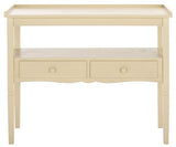 SAFAVIEH Home Collection Araminta Sand 2 Lower Drawer Console Table for Entryway, Living Room, Foyer SAFAVIEH