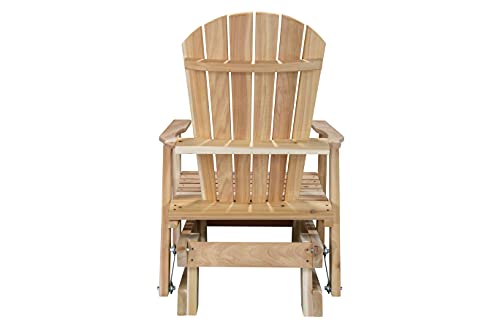 Kilmer Creek 2' Natural Cedar Fanback Adirondack-Style Glider, Amish Crafted Kilmer Creek