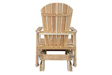 Kilmer Creek 2' Natural Cedar Fanback Adirondack-Style Glider, Amish Crafted Kilmer Creek