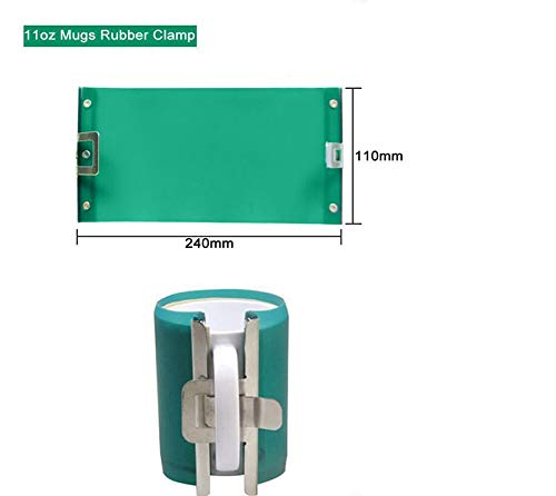 INTSUPERMAI 3PCS Sublimation Silicone Mug Wrap Heat Press Silicone Mug Clamp 11OZ Cup Clamp Fixture for 3D Printing Mugs Mug Transfer INTSUPERMAI