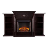 SEI Furniture Tennyson Electric Bookcases Fireplace, Espresso (FA8545BE) SEI Furniture