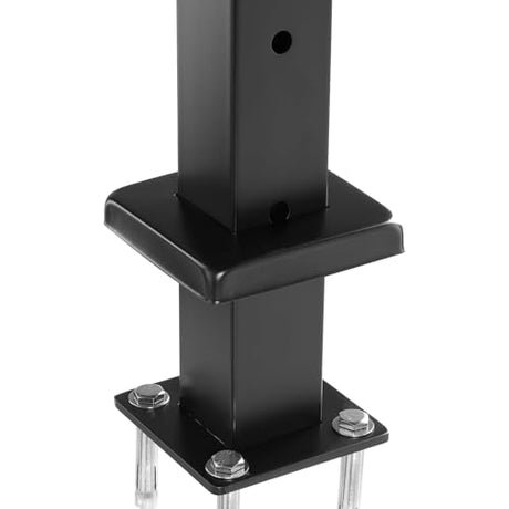 VEVOR 4 Pack Cable Railing Post, 42"x2"x2" Level Drilled Deck Railing Post, SUS304 Stainless Steel Black Cable Railing System Kit for Indoor Outdoor Deck Balcony, 4JZLGZXHS106URZU0001V0 VEVOR